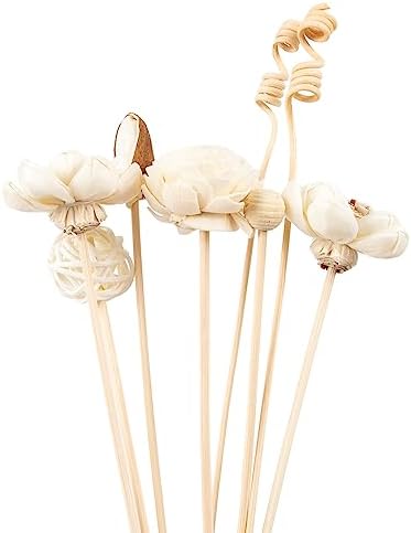 8PCS Colored Flower Rattan Reed Diffuser Set for Room Fragrance