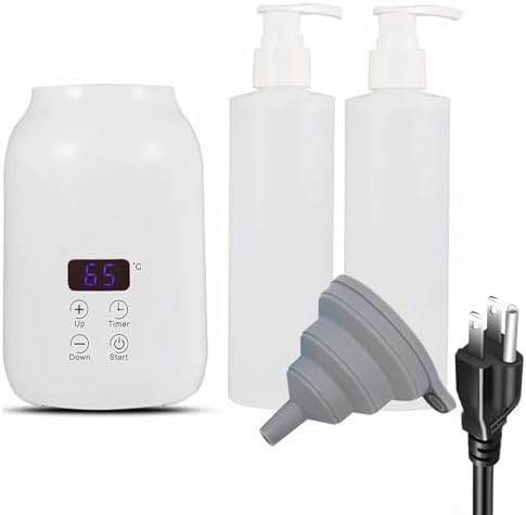 Massage Oil Warmer with 2 Bottles and Digital Timer