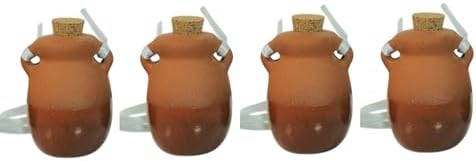 Hosley Reed Diffuser Set of 4 Brown Terracotta Aromatherapy Decor