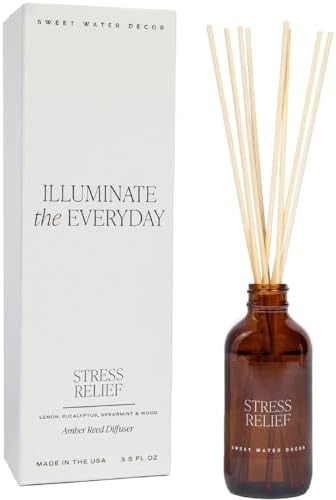 Sweet Water Decor Calming Reed Diffuser Set - 4 Months Lasting Scent