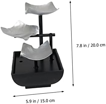 GLEAVI Metal Desktop Water Fountain Solar Office Decor