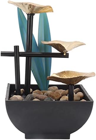 3 Tier Waterfall Tabletop Fountain with Pump and USB Power Supply