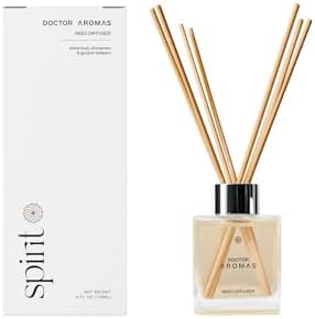 Doctor Aromas Essential Oil Reed Diffuser Glass Jar Set