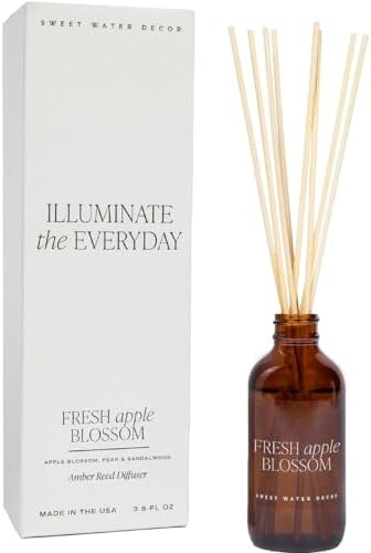 Sweet Water Decor Fresh Apple Blossom Reed Diffuser Set