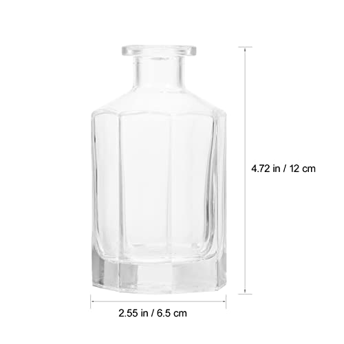 Healifty 2pcs White Glass Diffuser Bottles