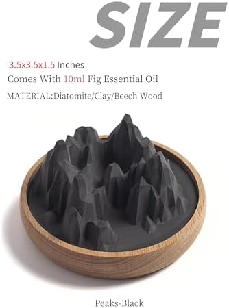 Zestify Mountain-Shaped Reed Diffuser Set Black
