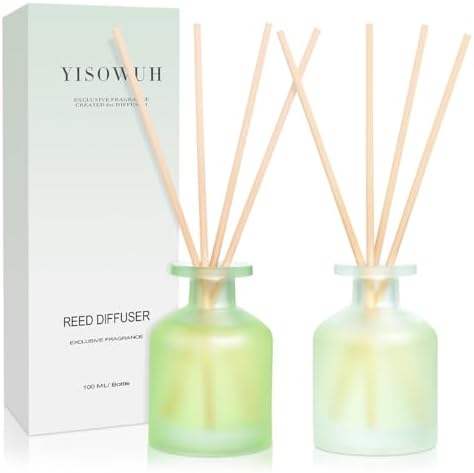 Jasmine Lily Linen Essential Oil Reed Diffuser Set 2 Pack