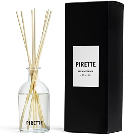 PIRETTE Reed Diffuser with 8 Bamboo Reeds 6 Oz