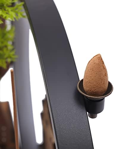 Netcoin Tabletop Water Fountain with Incense Burner and LED Lights