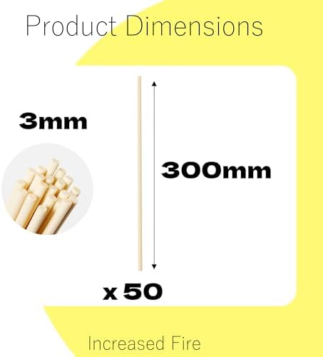 Increased Fire Oil Diffuser Sticks 50pcs Thick Reed