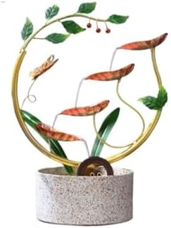 Gorttyeo Tabletop Fountain with Feng Shui Wheel Red