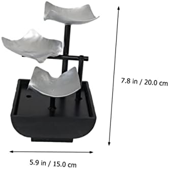Zerodeko Tabletop Running Water Fountain Office Decor