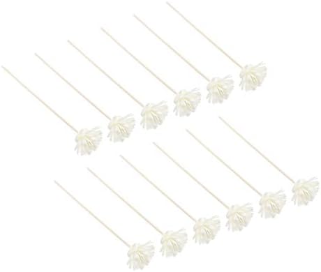 Cabilock 12pcs Wood Flower Rattan Reed Diffuser Sticks Essential Oil Replacement