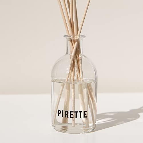 PIRETTE Reed Diffuser with 8 Bamboo Reeds 6 Oz
