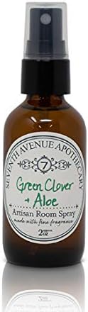 Fragrant Room Spray - Green Clover Aloe Amber Glass Bottle