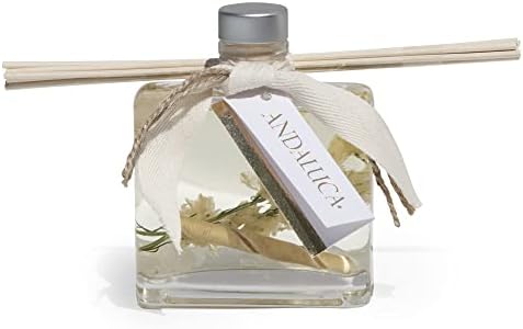 ANDALUCA White Selenite Sandalwood Reed Diffuser Set