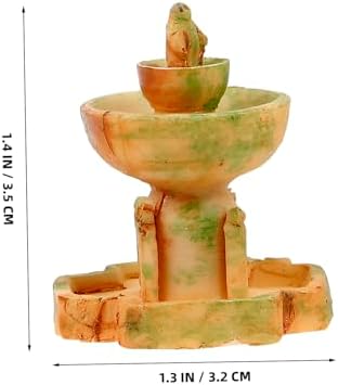 3Pcs Miniature Resin Fountain Decor for Tabletop and Fairy Garden