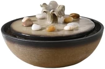 Modern Ceramic Desktop Fountain - Minimalist Zen Waterfall Decor
