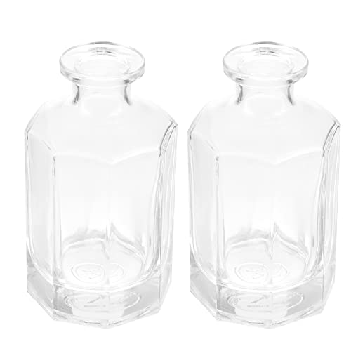Healifty 2pcs White Glass Diffuser Bottles