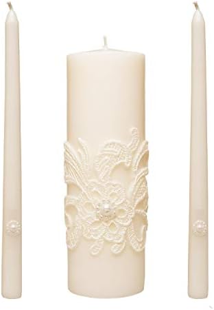 Hosley Unity Candles Set Wedding Bundle with Fragrance Gift Box