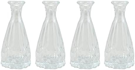4pcs 60ml Empty Glass Diffuser Bottles with Diamond Embossing