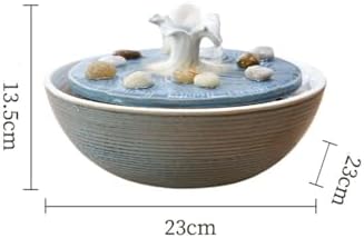 Modern Ceramic Desktop Fountain - Minimalist Zen Waterfall Decor