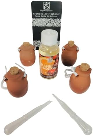Hosley Reed Diffuser Set of 4 Brown Terracotta Aromatherapy Decor
