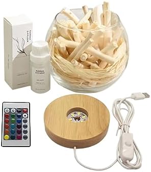 Smart Straw Reed Diffuser Set with LED Light and Essential Oil