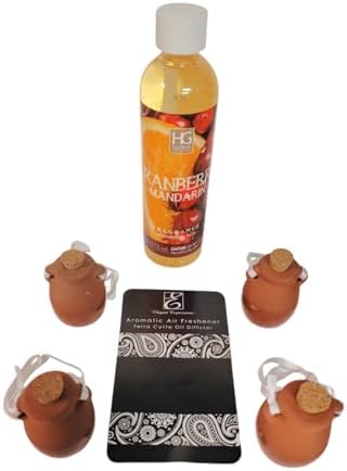 Hosley Reed Diffuser Set of 4 Brown Terracotta Aromatherapy Decor