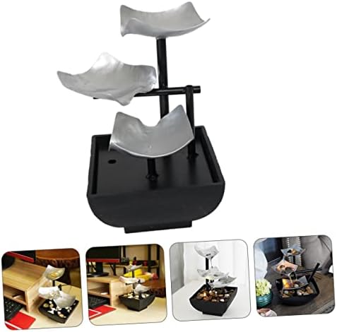 Zerodeko Tabletop Running Water Fountain Office Decor
