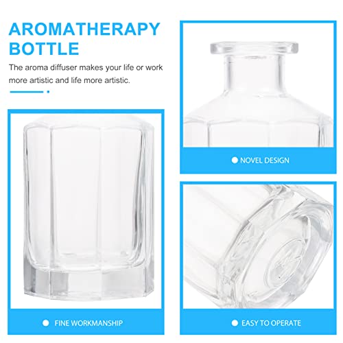 Healifty 2pcs White Glass Diffuser Bottles