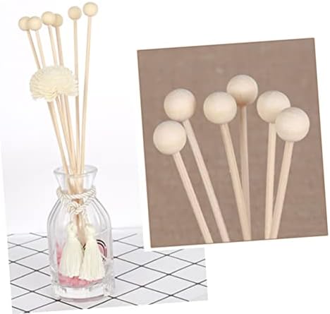 Zerodeko 10pcs Natural Rattan Diffuser Sticks with Wooden Bead Reeds for Home Fragrance