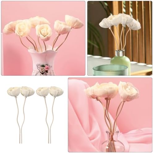 5PCS Rattan Diffuser Sticks with Artificial Flowers