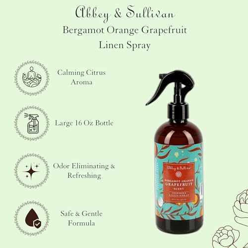 Abbey Sullivan Linen Spray Bergamot Orange Grapefruit 16 oz