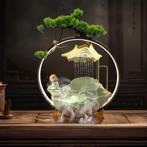 Big Fountain for Table Top - Indoor Waterfall with LED and Reflux Incense 1