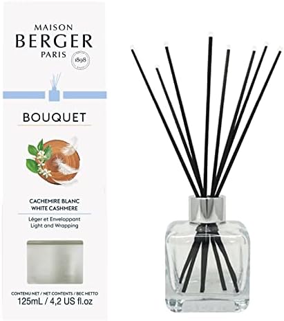 MAISON BERGER Reed Diffuser Cube Clear Scented Bouquet with Reed Sticks