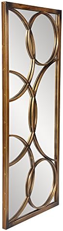 Howard Elliott Decorative Rectangular Wall Mirror in Antique Bronze