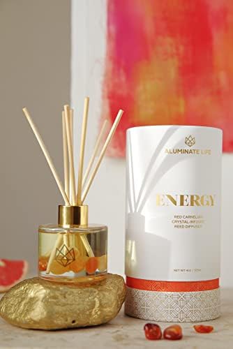 Crystal Infused Reed Diffuser 4 Oz Energy Red Carnelian