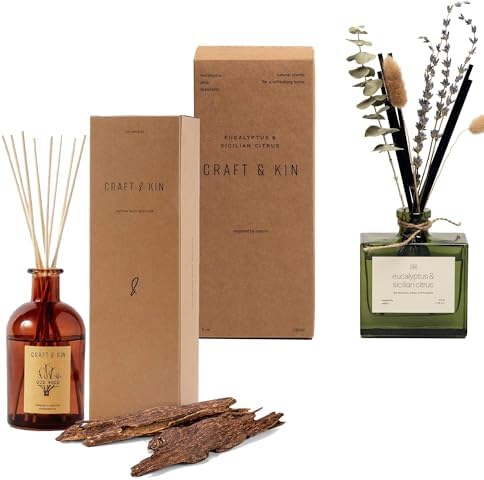 Craft Kin Twin Oud Wood Reed Diffuser Set