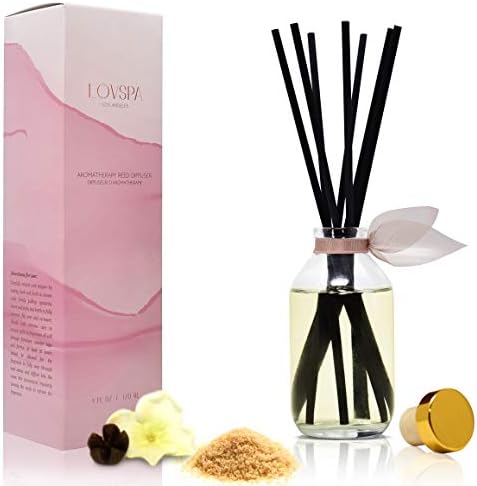 LOVSPA Warm Vanilla Sugar Reed Diffuser Set