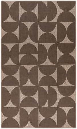 Lahome Modern Geometric Jute Washable Rugs 3x5