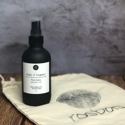 Rosbas Room Spray Palo Santo Scented 4 oz Matte Black Glass Bottle