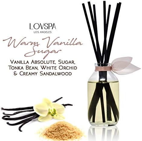 LOVSPA Warm Vanilla Sugar Reed Diffuser Set