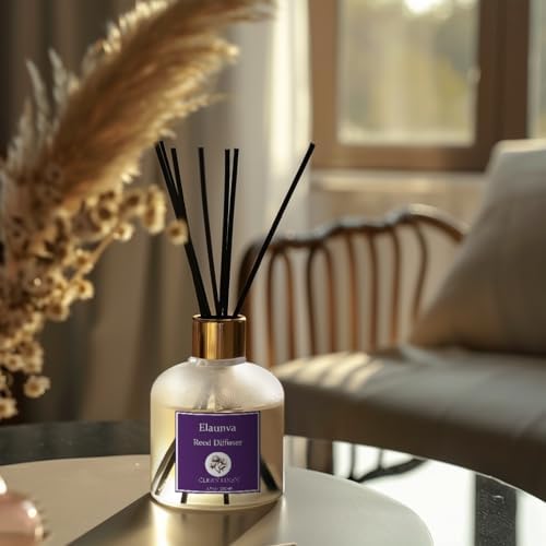 Elaunva Clean Linen Reed Diffuser Set 67fl oz with 8 Sticks