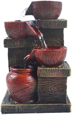 Youugior Rockery Stream Tabletop Fountain with Automatic Pump and Switch