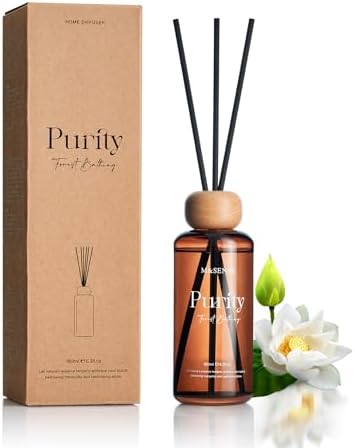 MSENSE Summer Bathing Reed Diffuser Fig Lotus Scented 63 Fl Oz Aroma Set for Home and Office