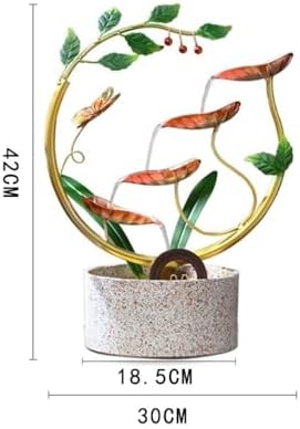 Gorttyeo Tabletop Fountain with Feng Shui Wheel Red