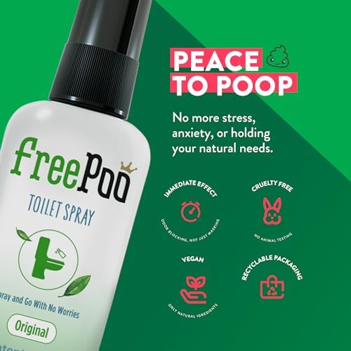FreePoo Toilet Odorizer Pack of 2 Lavender and Lemongrass