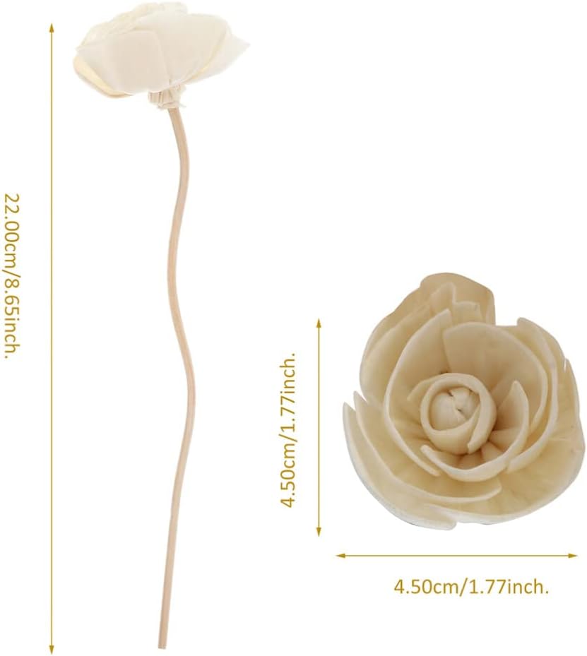 Flower Reed Diffuser Set 9Pcs Aroma Sticks Fireless