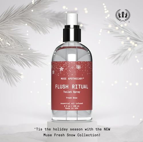 Muse Apothecary Flush Ritual Toilet Spray - Fresh Snow Pack of 3